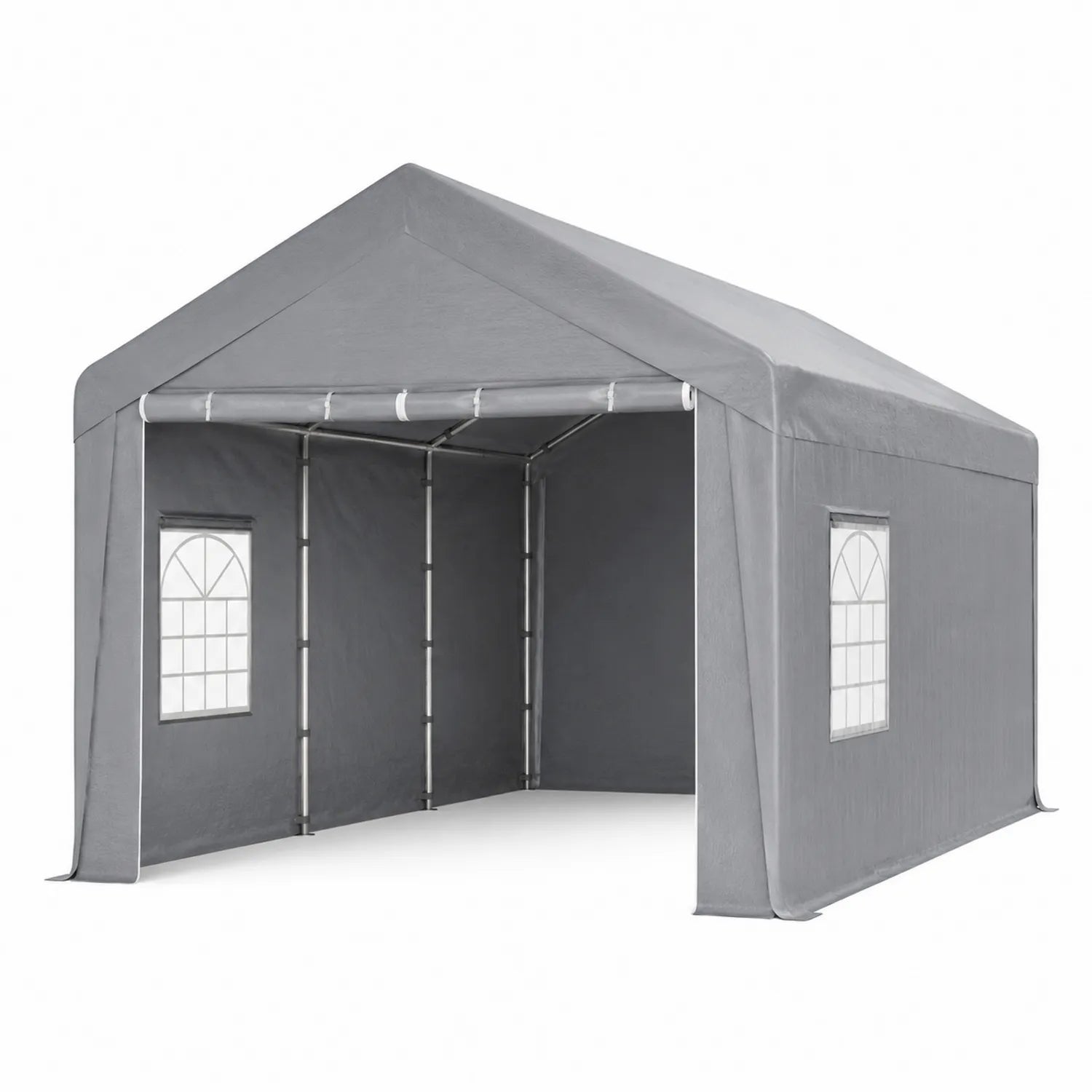 Carpa de Tela Poliéster y Acero Gris 300x600x300 cm