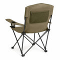 Silla plegable de poliéster y acero verde con respaldo de malla