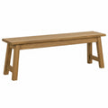 Banco rectangular de madera 120x35x45 cm Marrón