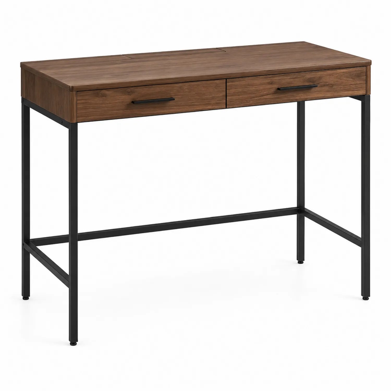 Escritorio de madera y metal con cajones 120x60x75 cm