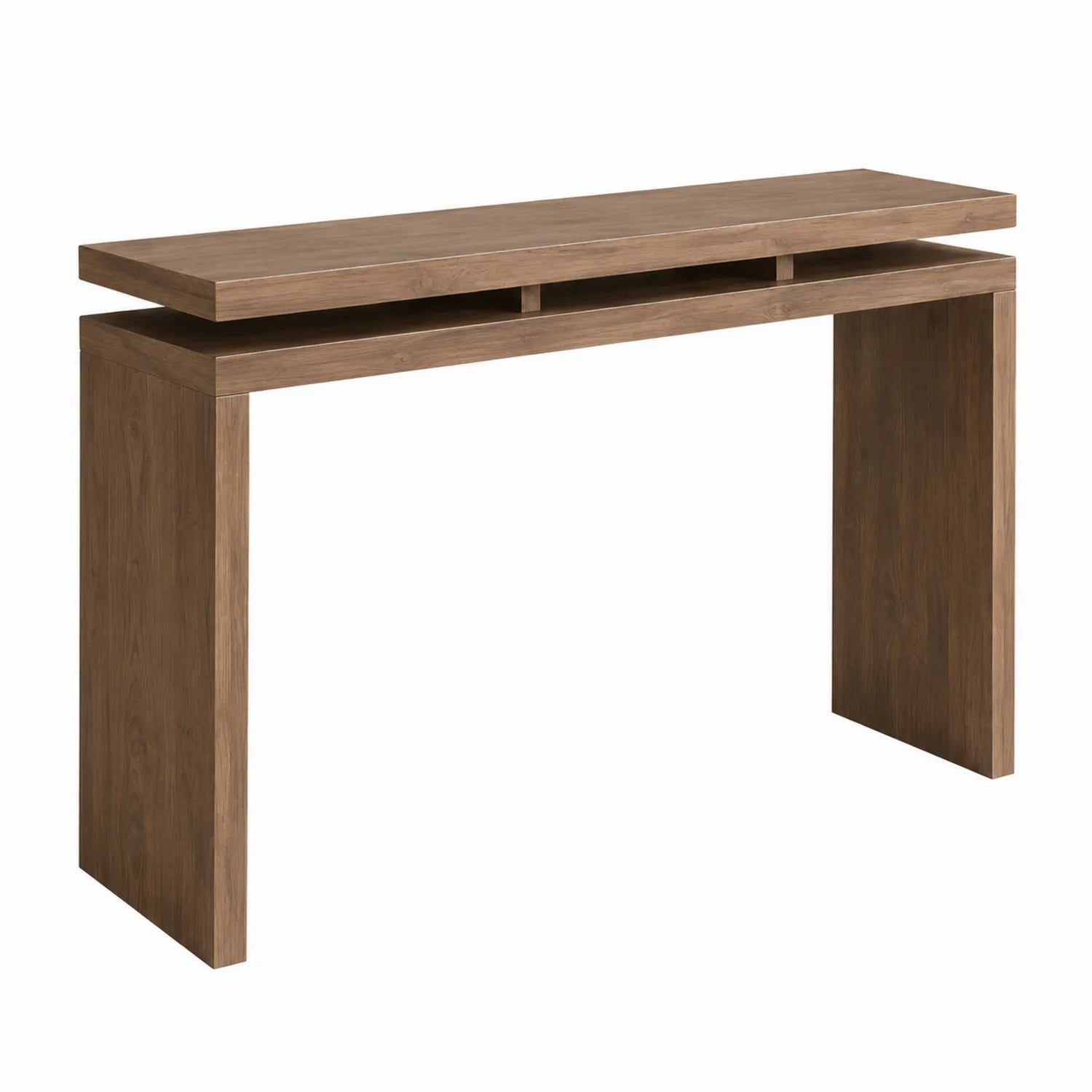 Mesa consola de madera marrón 120x35x80 cm