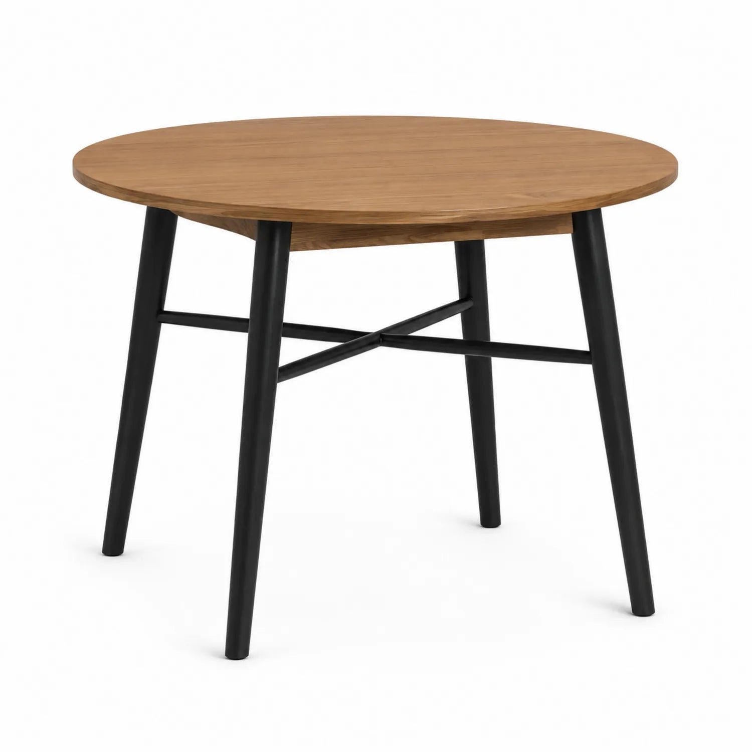 Mesa redonda de madera y metal 100 cm