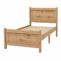 Cama individual de madera de roble 200x90 cm