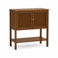 Aparador de Madera con Puertas Labradas Marrón 80x30x90 cm