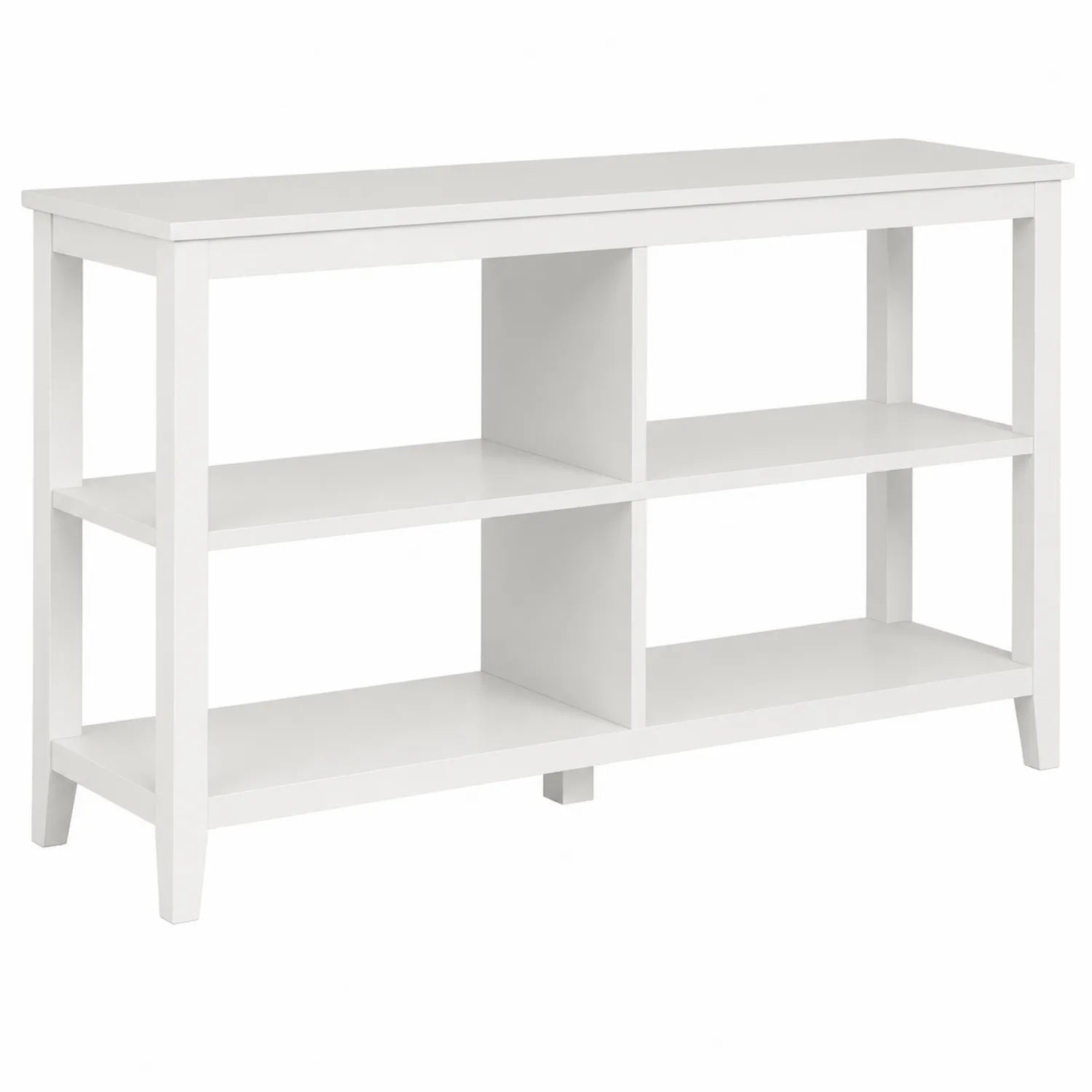 Estantería de MDF blanca con 2 estantes 120x30x80 cm