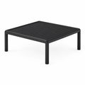 Mesa de centro de plástico negro para exterior 80x80x40 cm