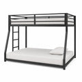 Cama litera de metal negra 200x150x160 cm