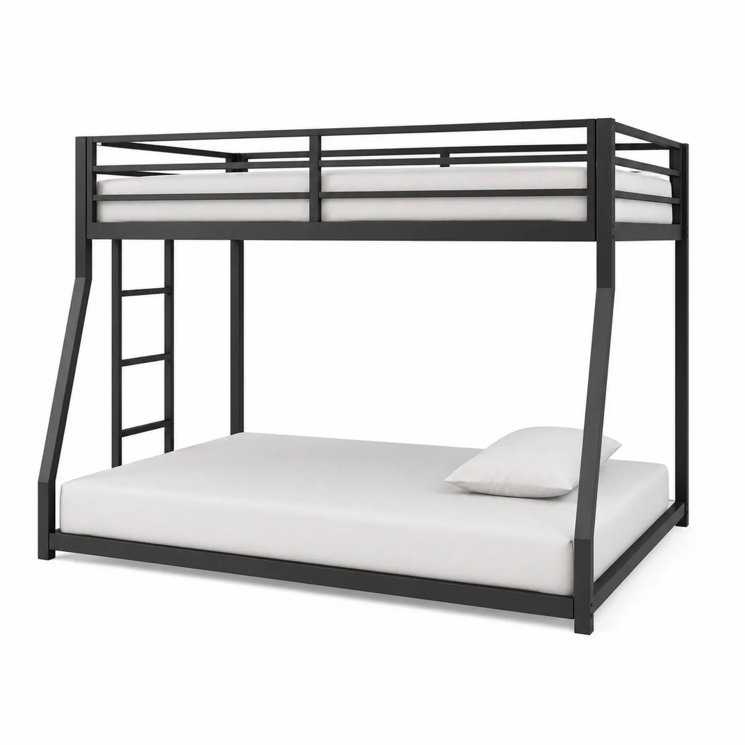 Cama litera de metal negra 200x150x160 cm