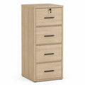 Archivo de Madera con 4 Cajones y Cerradura 136x45x60 cm Beige