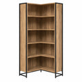 Estantería de esquina de madera y metal de 5 niveles 180x64x64 cm