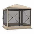 Carpa de Jardín con Techo y Paredes de Malla Beige 300x300 cm