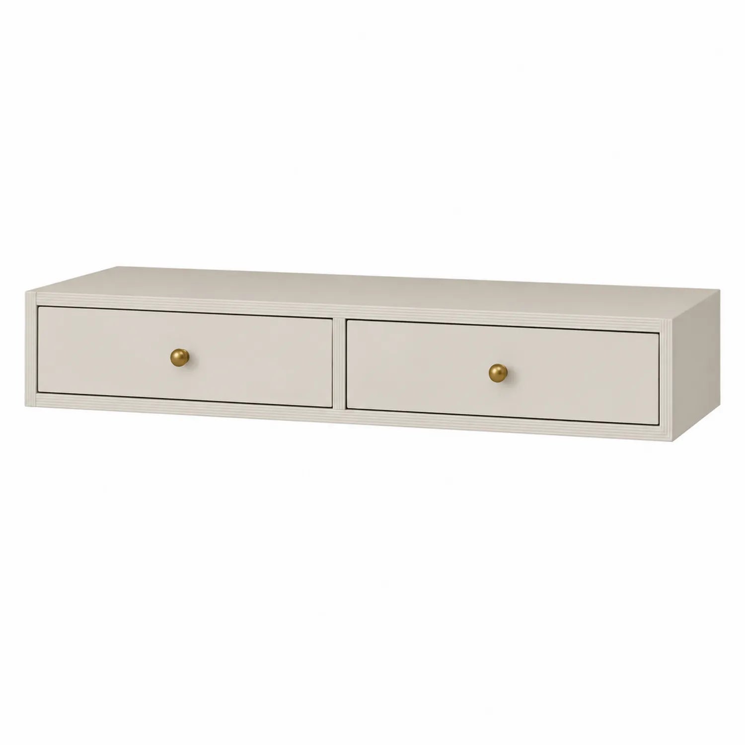 Consola flotante con 2 cajones de MDF Beige