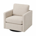 Sillón Giratorio de Tela Beige