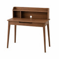 Escritorio de Madera Nogal con Estantería Integrada 120x60x75 cm